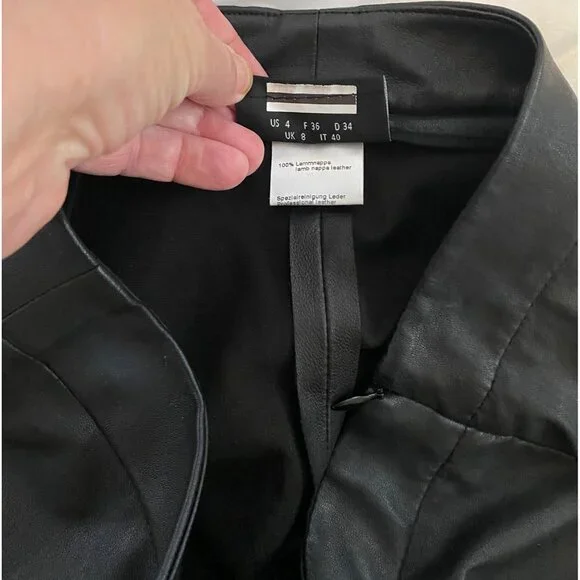 $2990 New Akris 4 Fria Nappa Leather Pants French Lambskin Skinny Slim Trousers